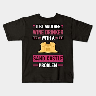 Wine Drinker Sand Castle Kids T-Shirt